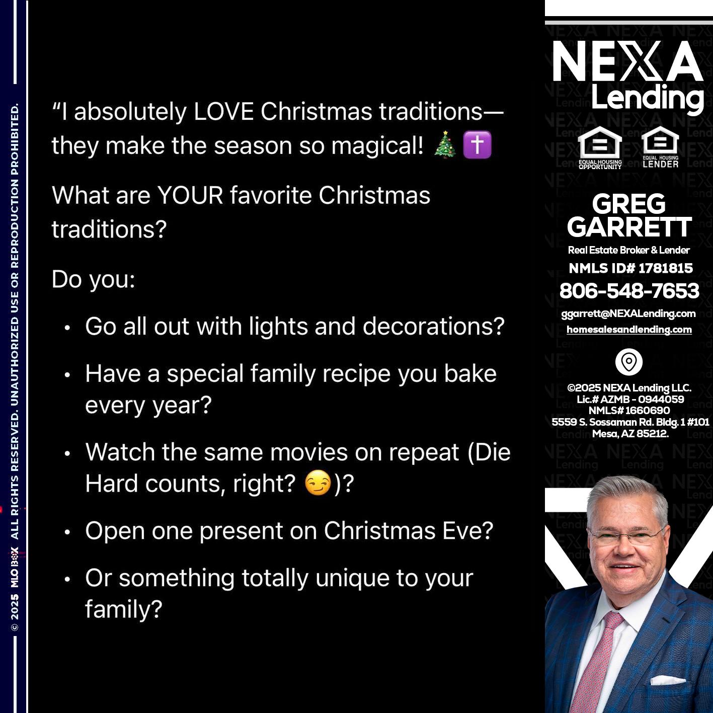 I love christmas - Greg Garrett -Real Estate Broker & Lender