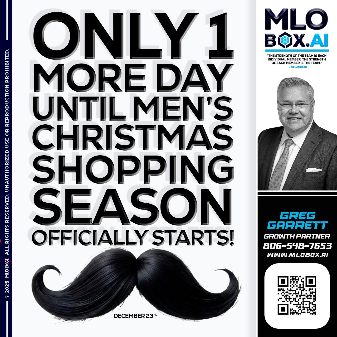 only one more day - Greg Garrett -Real Estate Broker & Lender
