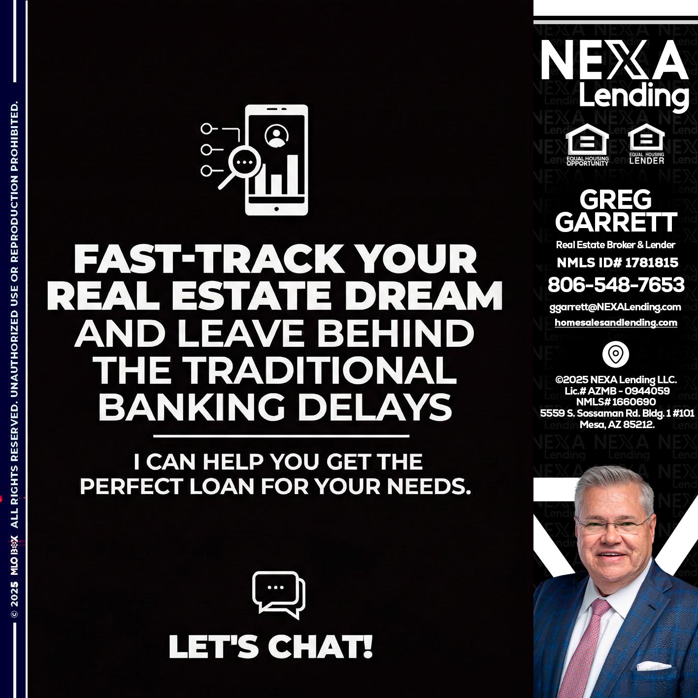 FAST TRACK - Greg Garrett -Real Estate Broker & Lender