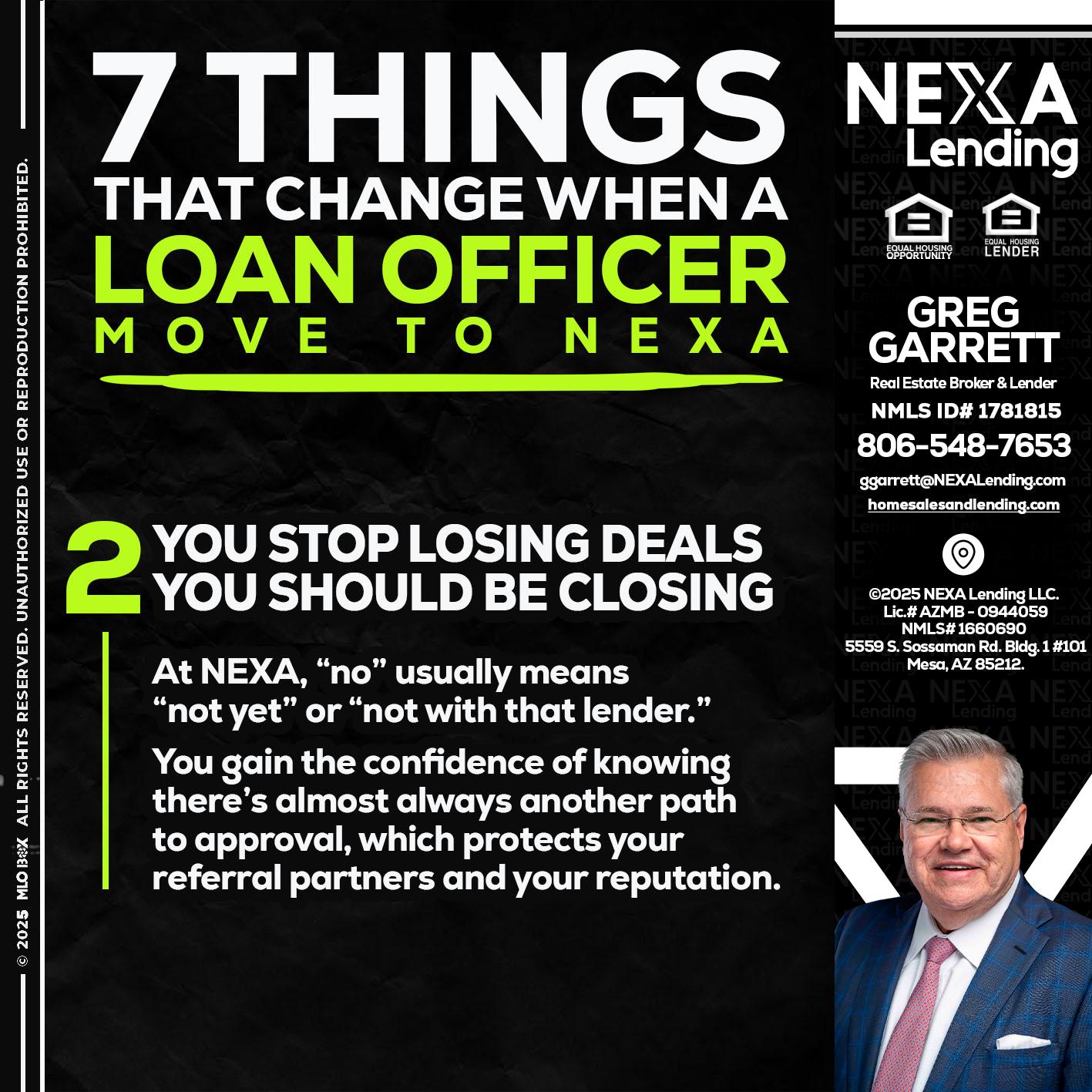 7 THINGS (2) - Greg Garrett -Real Estate Broker & Lender