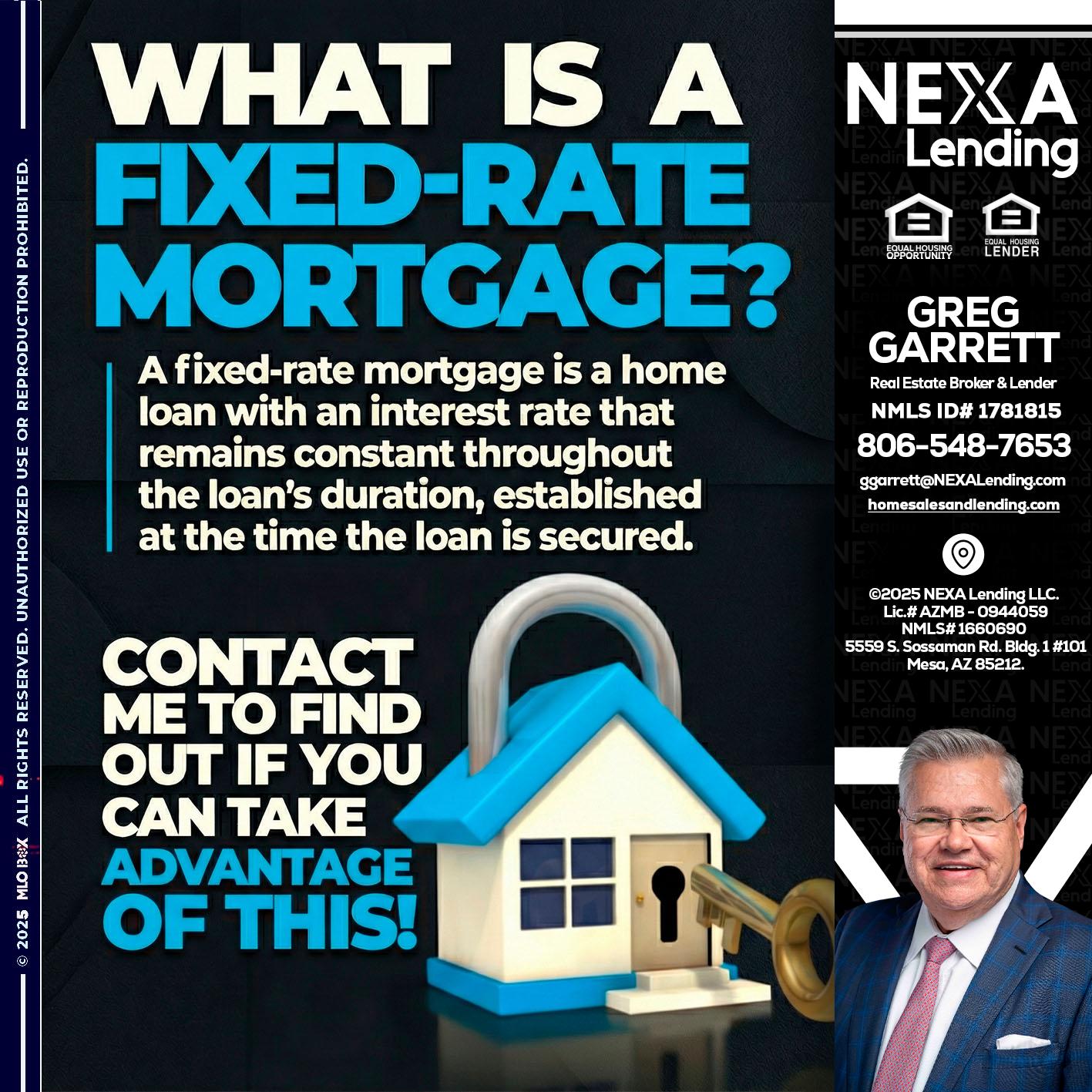 WHAT IS  A FIXED - Greg Garrett -Real Estate Broker & Lender