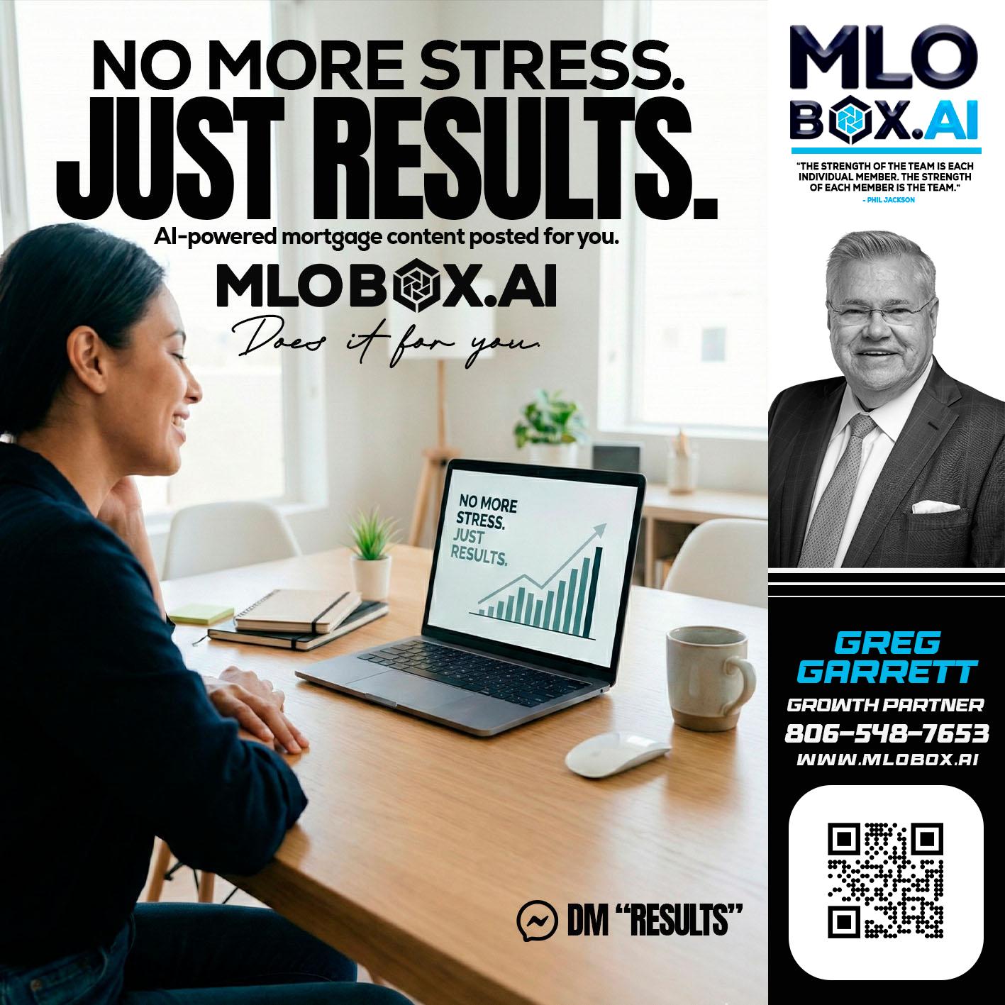 NO MORE STRESS - Greg Garrett -Real Estate Broker & Lender