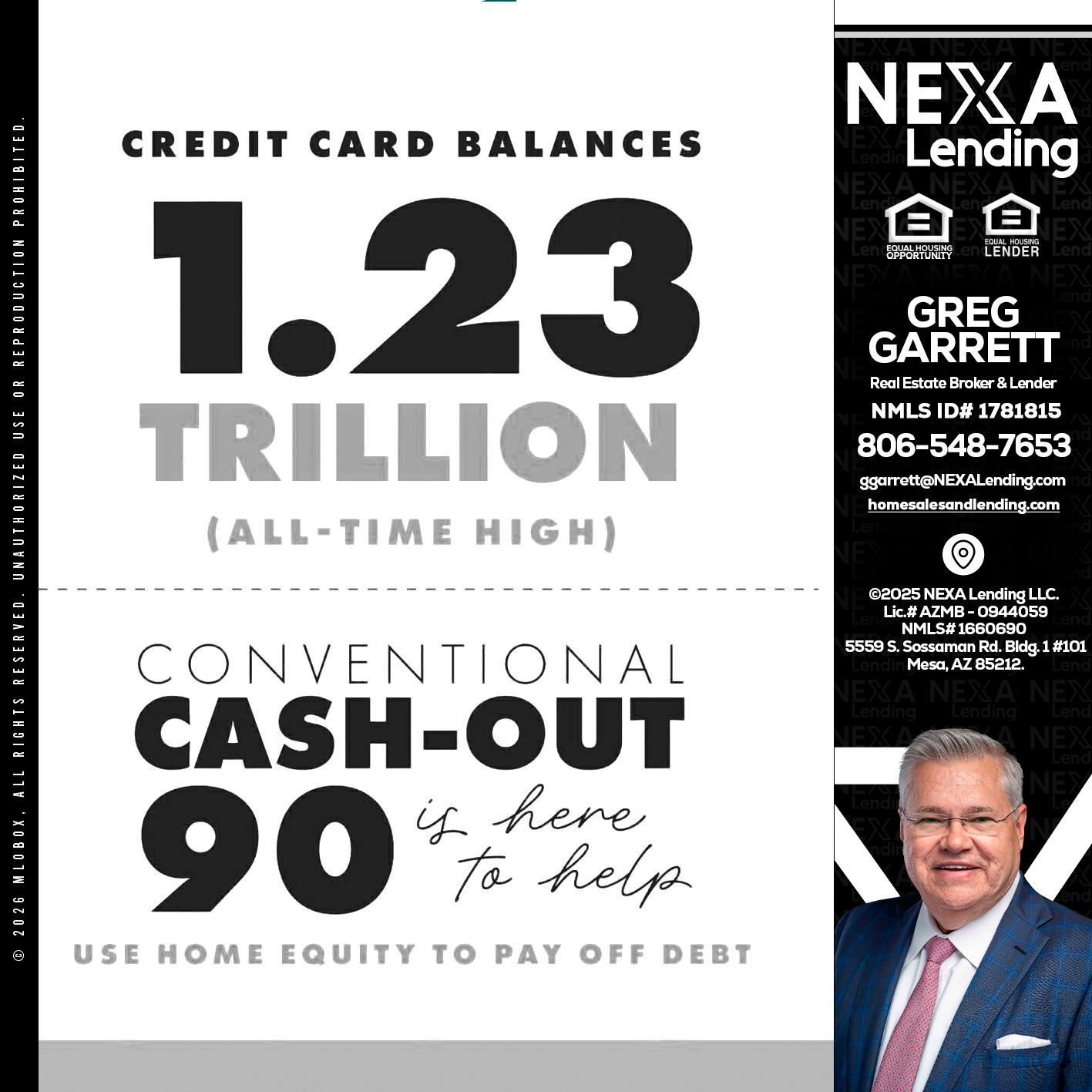 CREDIT CARD BALANCE - Greg Garrett -Real Estate Broker & Lender