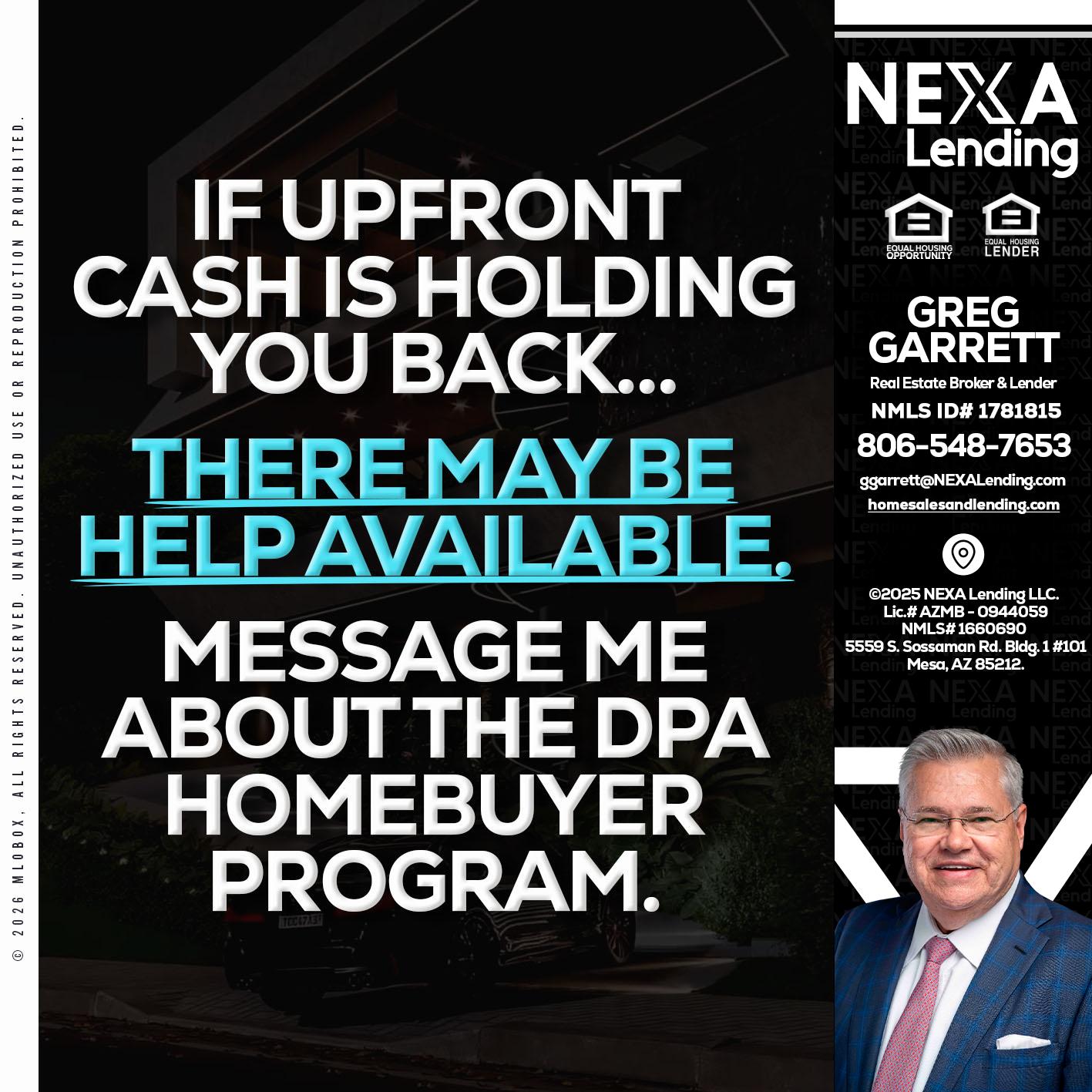 IF UPFRONT - Greg Garrett -Real Estate Broker & Lender