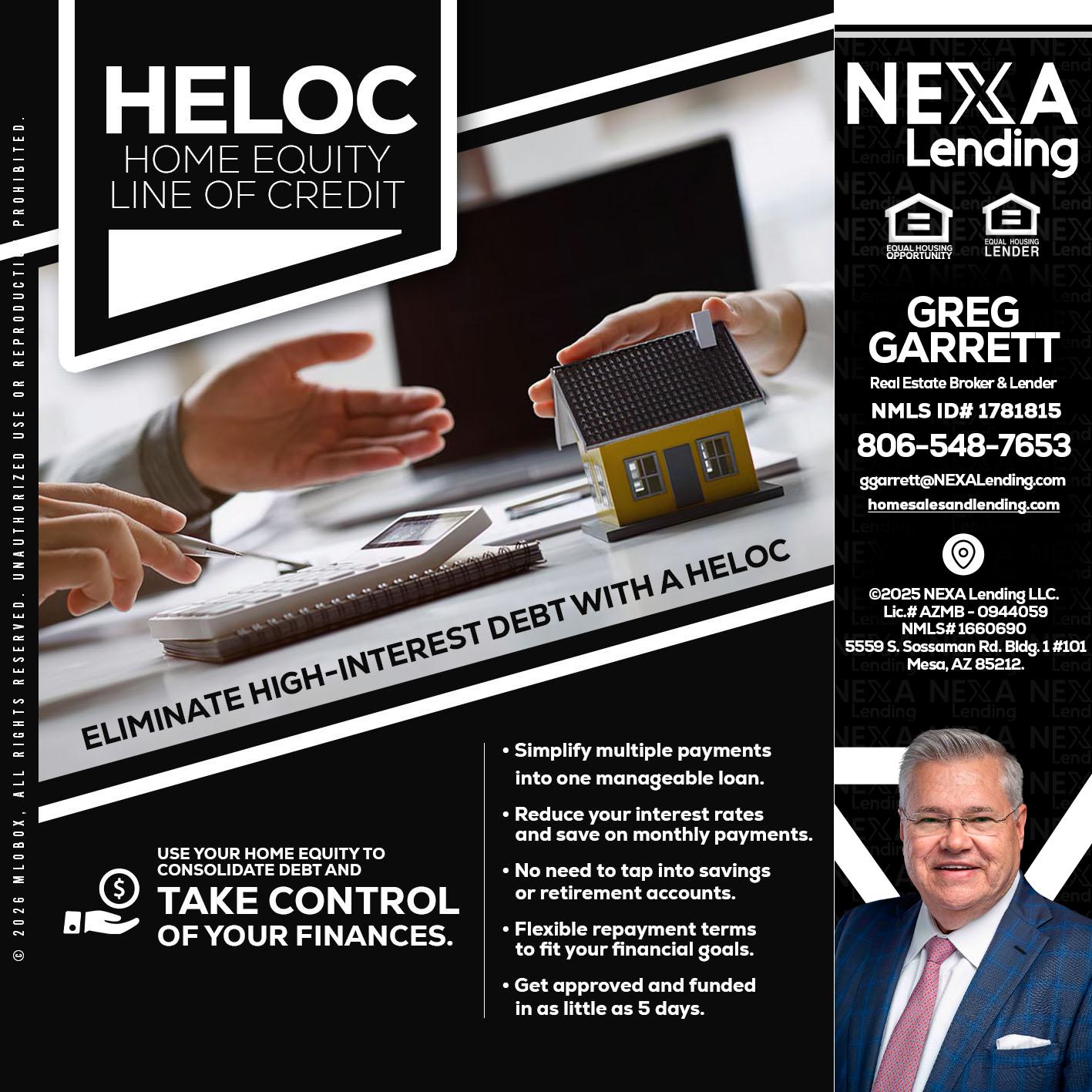 HELOC - Greg Garrett -Real Estate Broker & Lender