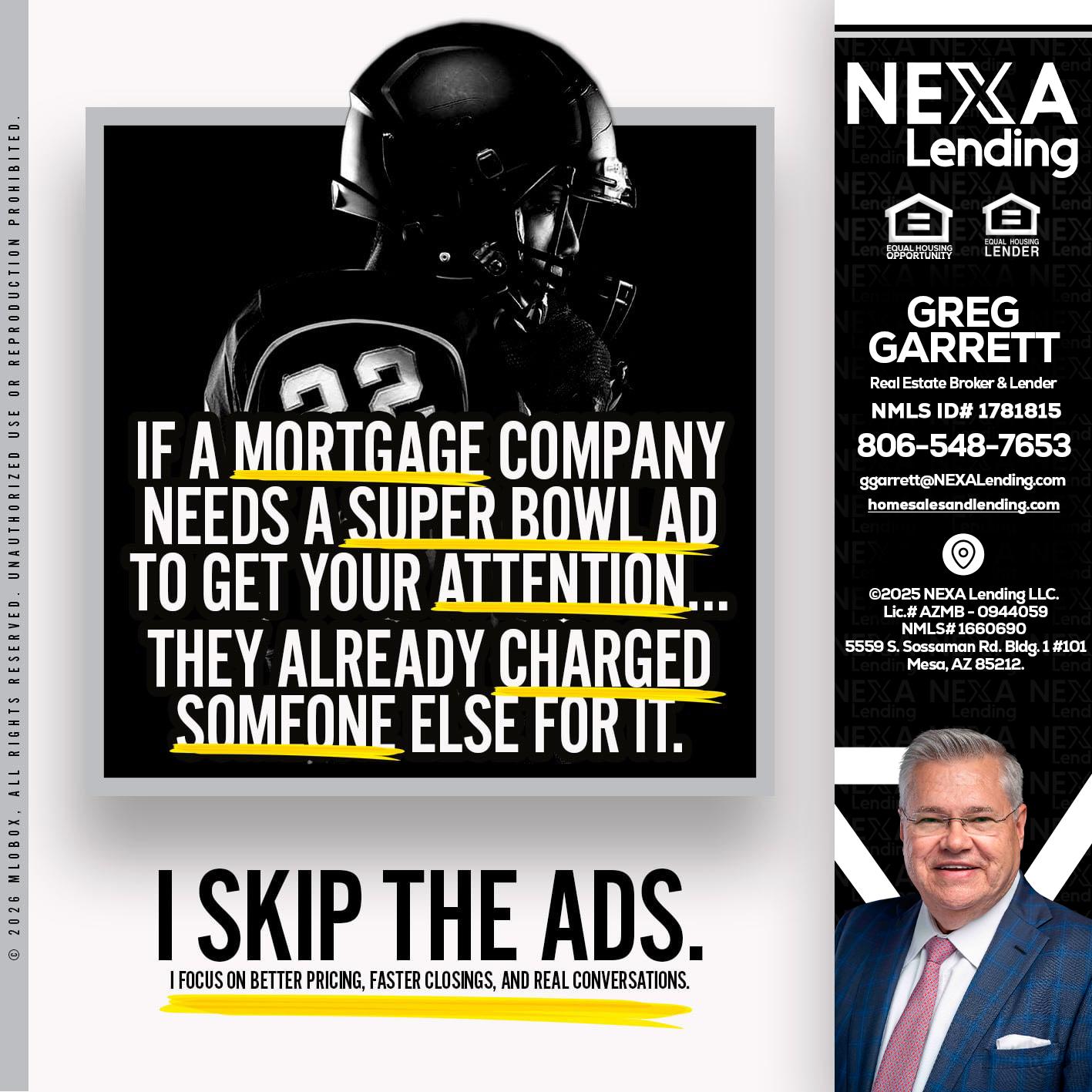 if a mortgage ad - Greg Garrett -Real Estate Broker & Lender