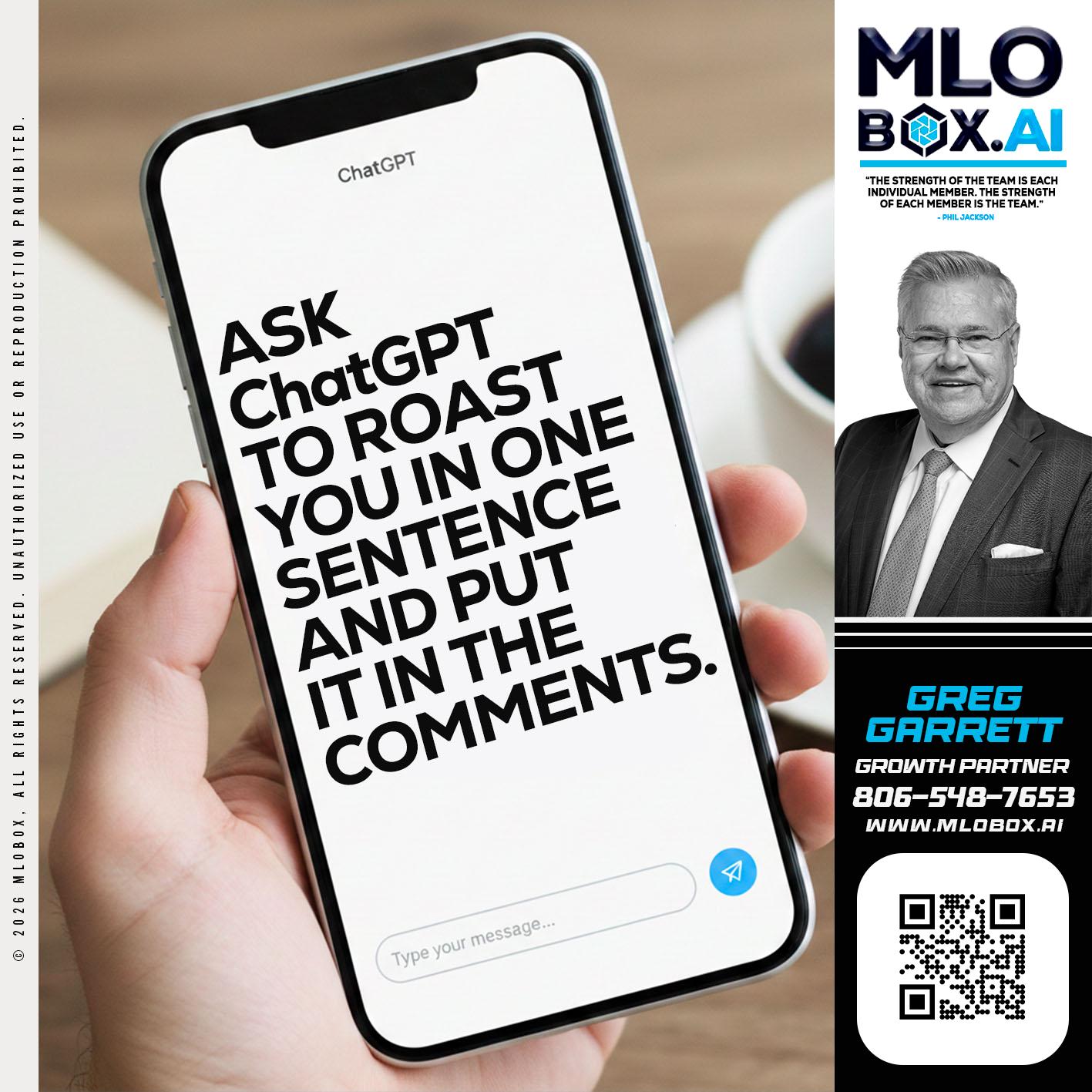 ASK CHAT GPT - Greg Garrett -Real Estate Broker & Lender