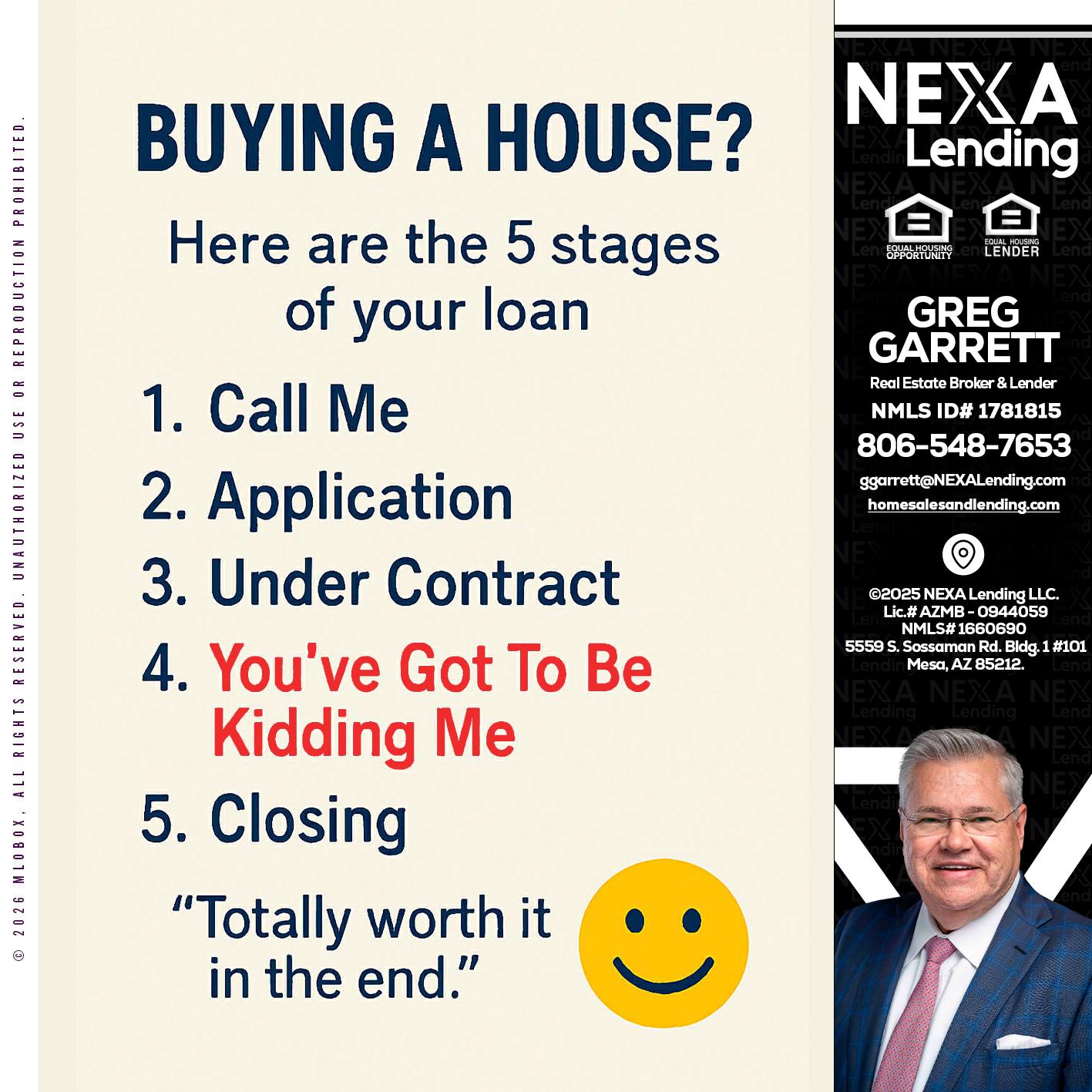 BUYING A HOUSE - Greg Garrett -Real Estate Broker & Lender