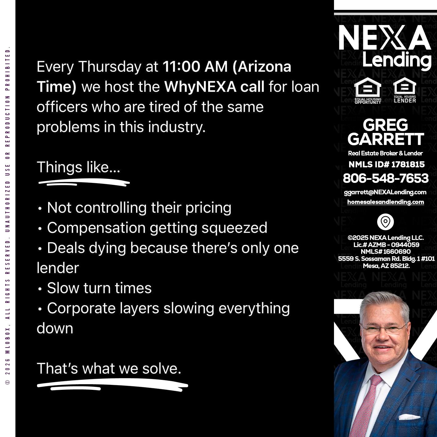 WHY NEXA - Greg Garrett -Real Estate Broker & Lender
