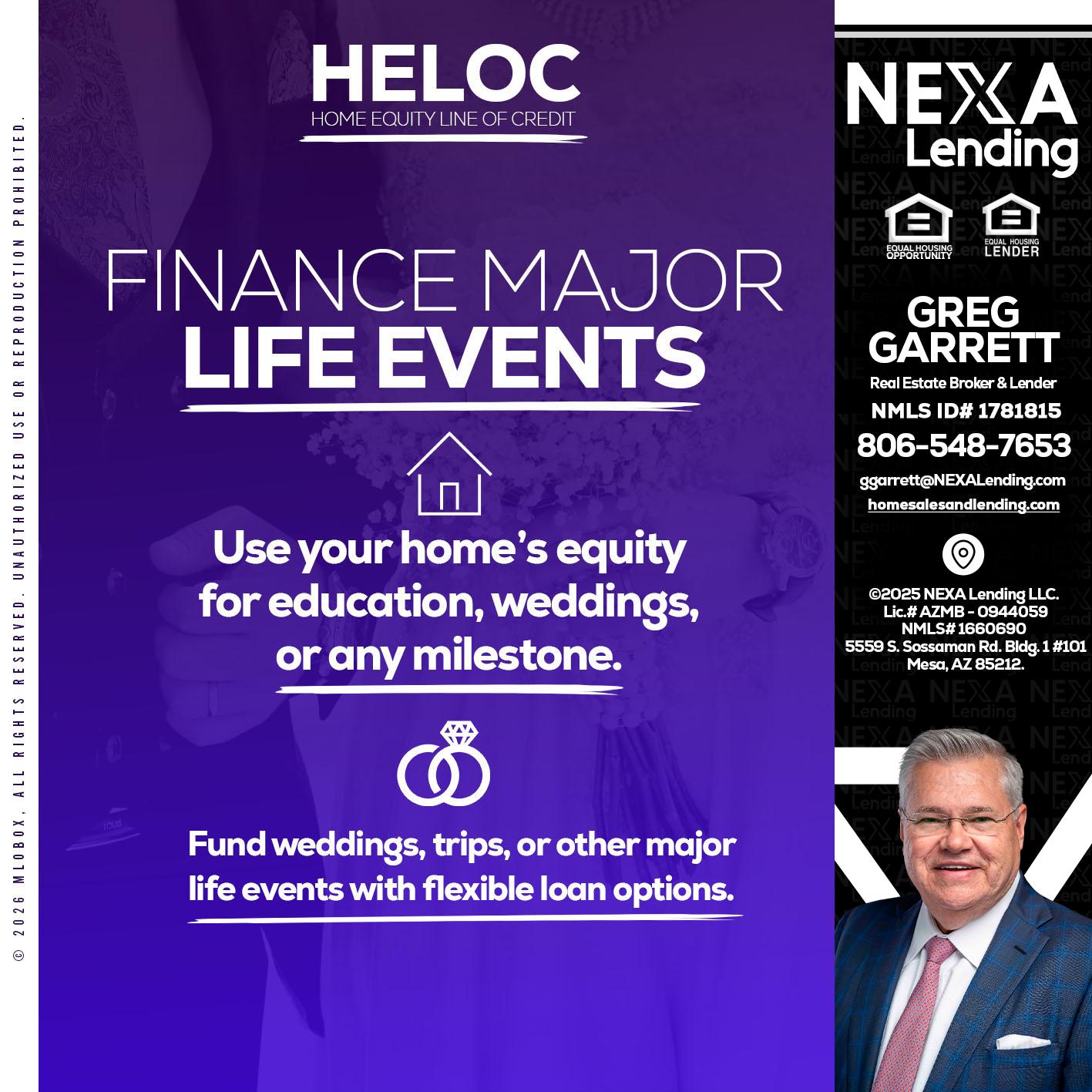 HELOC - Greg Garrett -Real Estate Broker & Lender