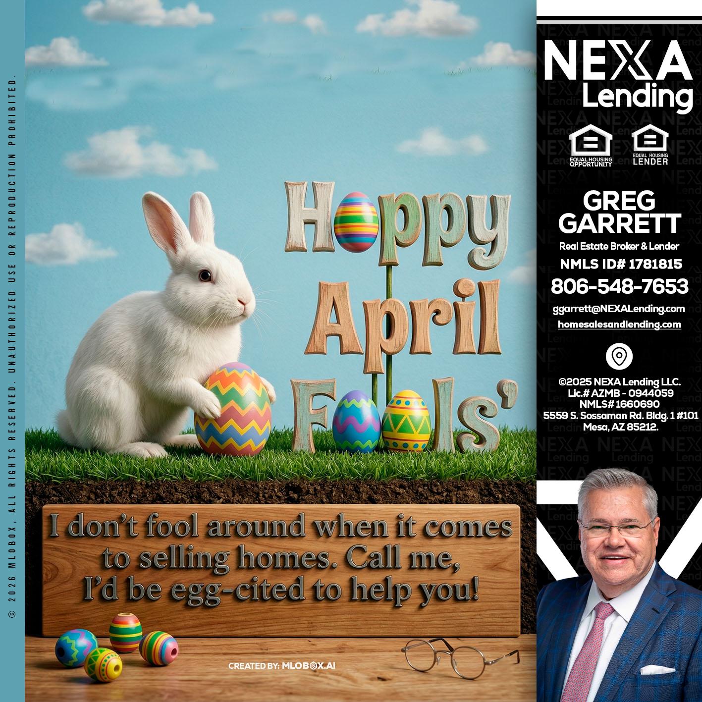 happy april fools - Greg Garrett -Real Estate Broker & Lender