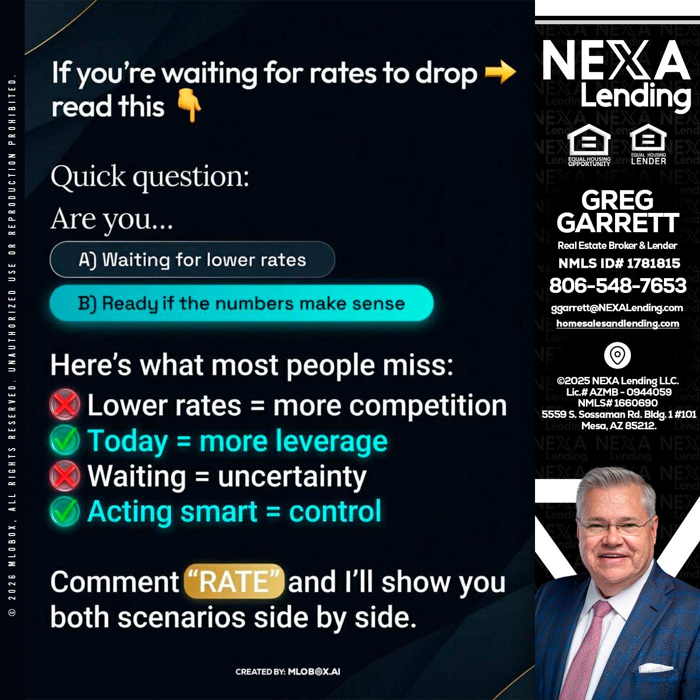 IF YOU ARE - Greg Garrett -Real Estate Broker & Lender