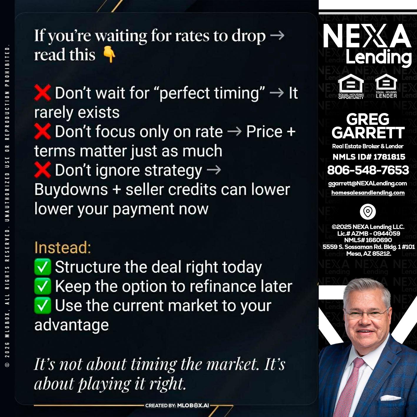 IF YOU ARE - Greg Garrett -Real Estate Broker & Lender