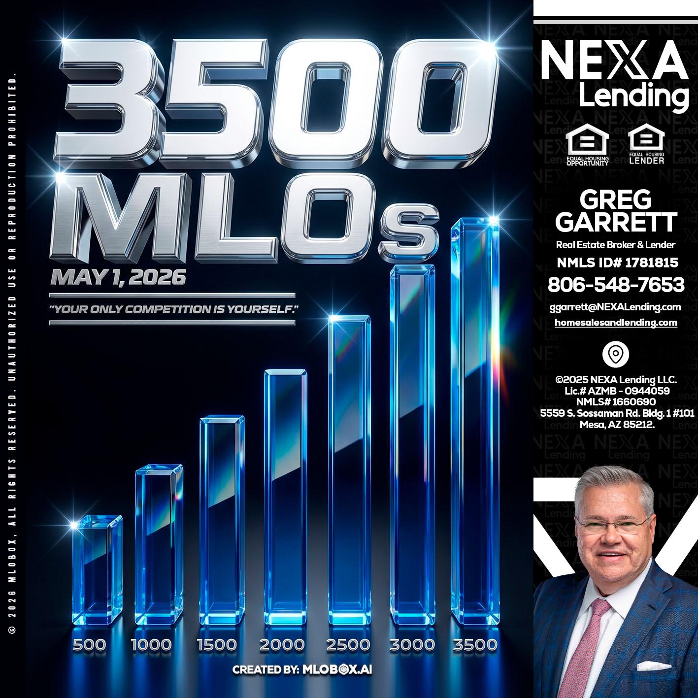3500 MLOs - Greg Garrett -Real Estate Broker & Lender