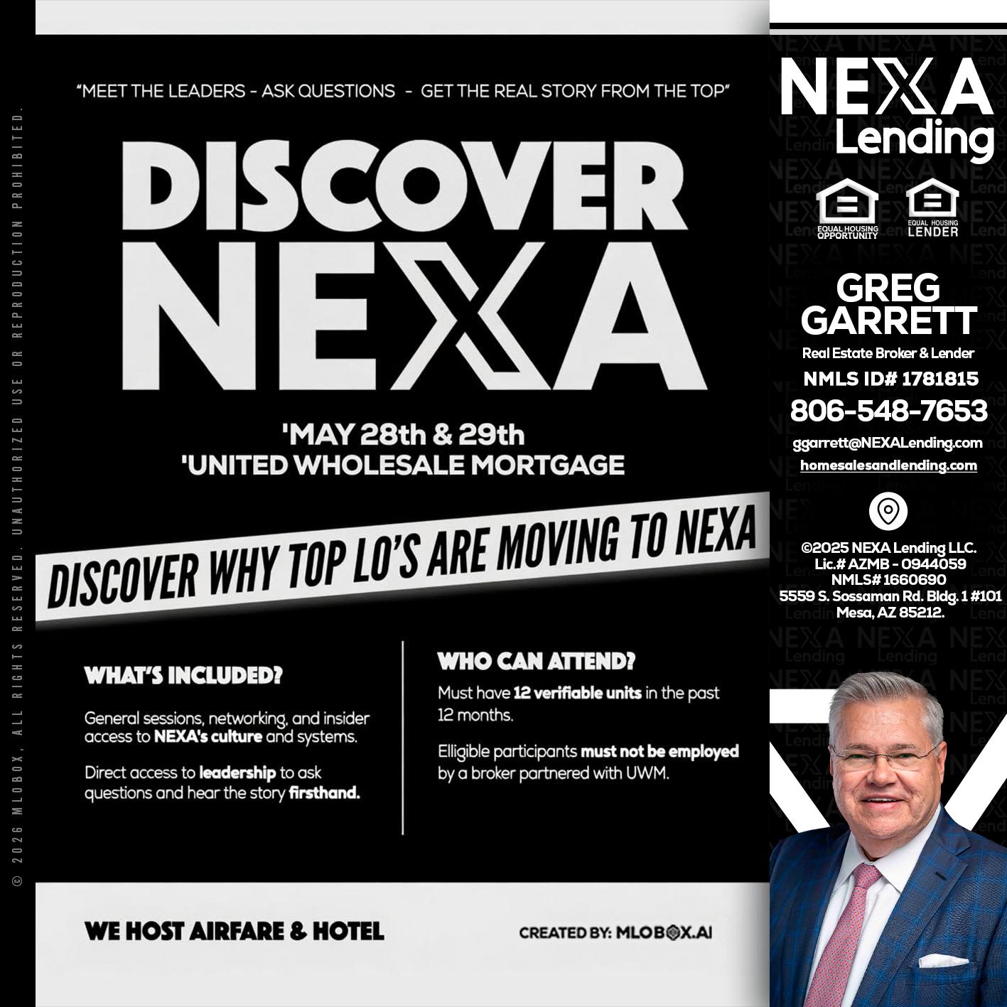 DISCOVER NEXA - Greg Garrett -Real Estate Broker & Lender