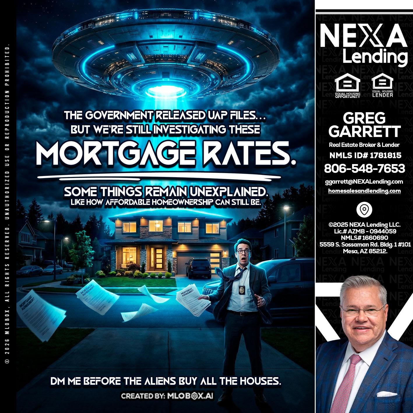 MORTGAGE RATES - Greg Garrett -Real Estate Broker & Lender