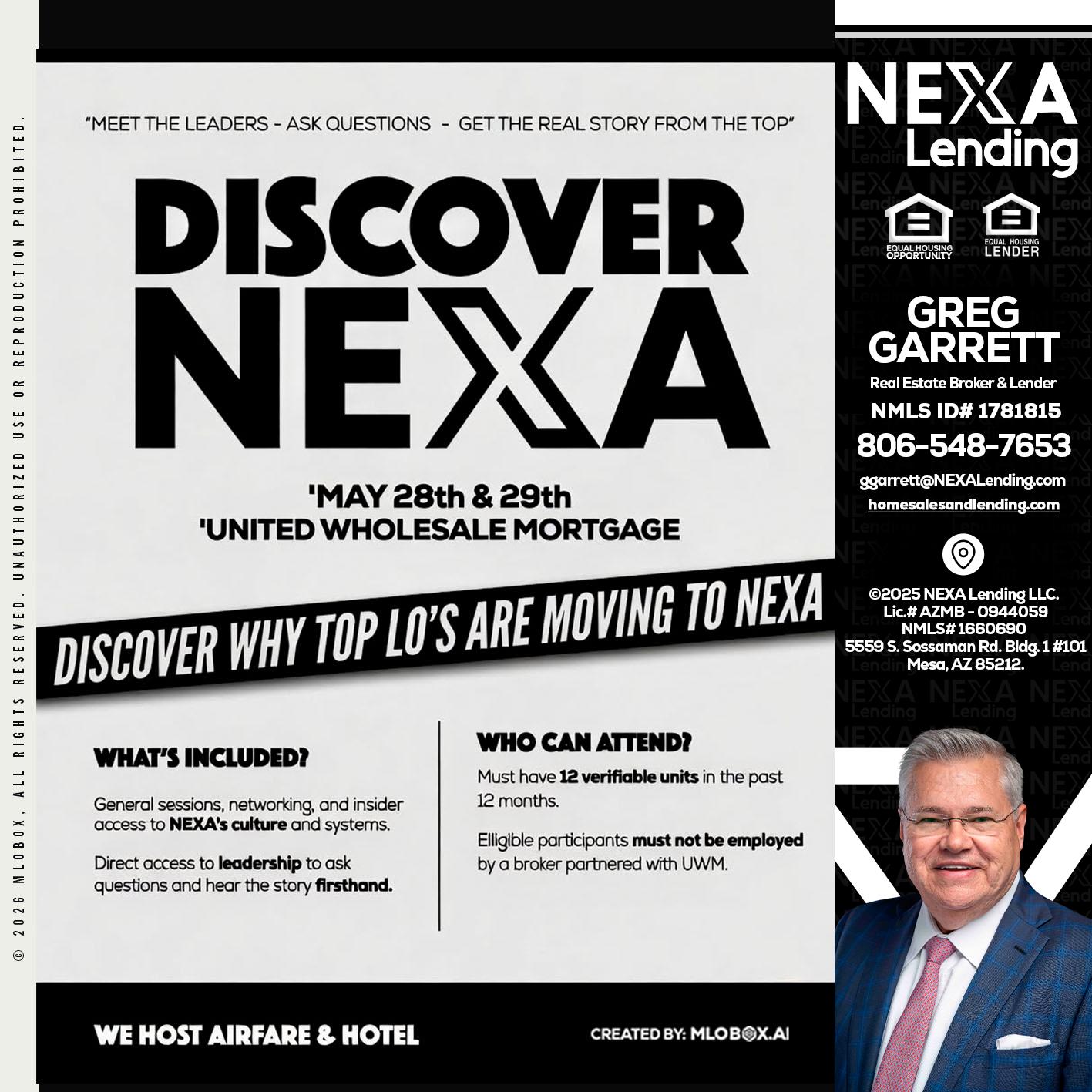 DISCOVER NEXA - Greg Garrett -Real Estate Broker & Lender