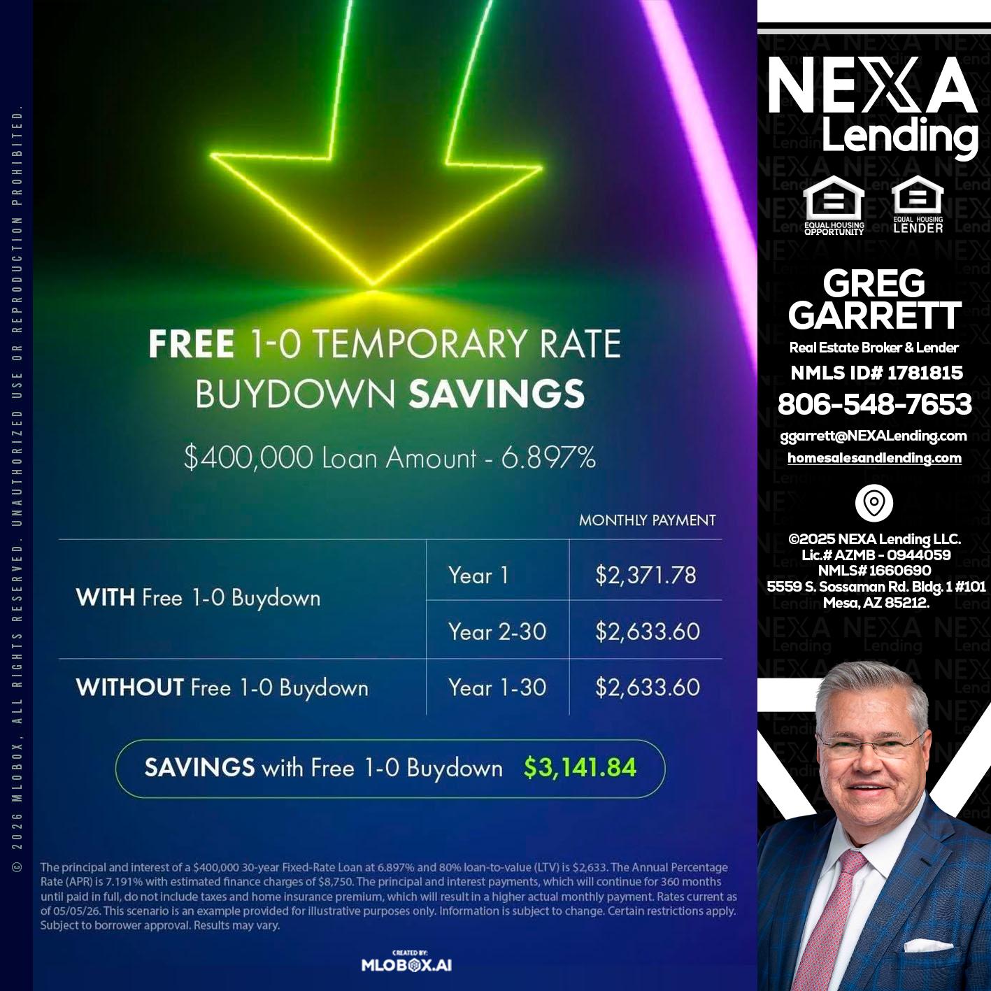 BUYDOWN - Greg Garrett -Real Estate Broker & Lender