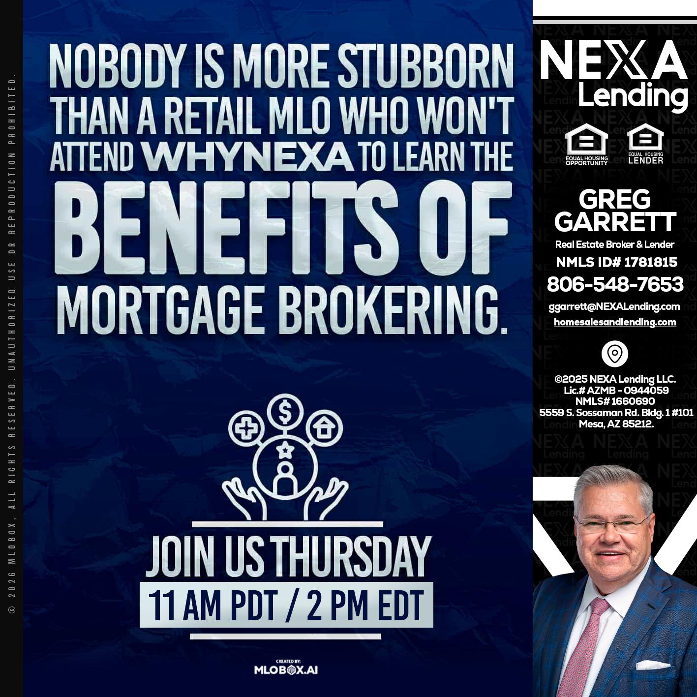 WHY NEXA - Greg Garrett -Real Estate Broker & Lender