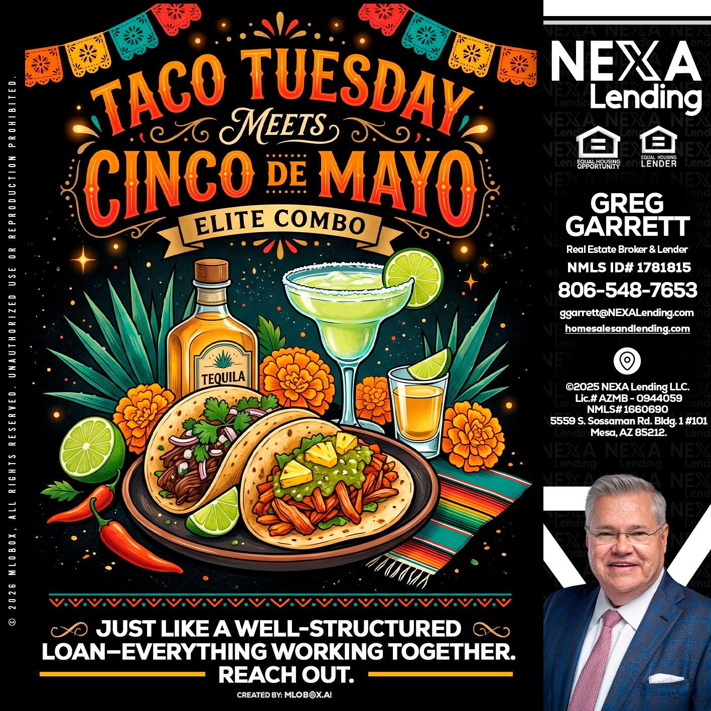 TACO TUESDAY - Greg Garrett -Real Estate Broker & Lender
