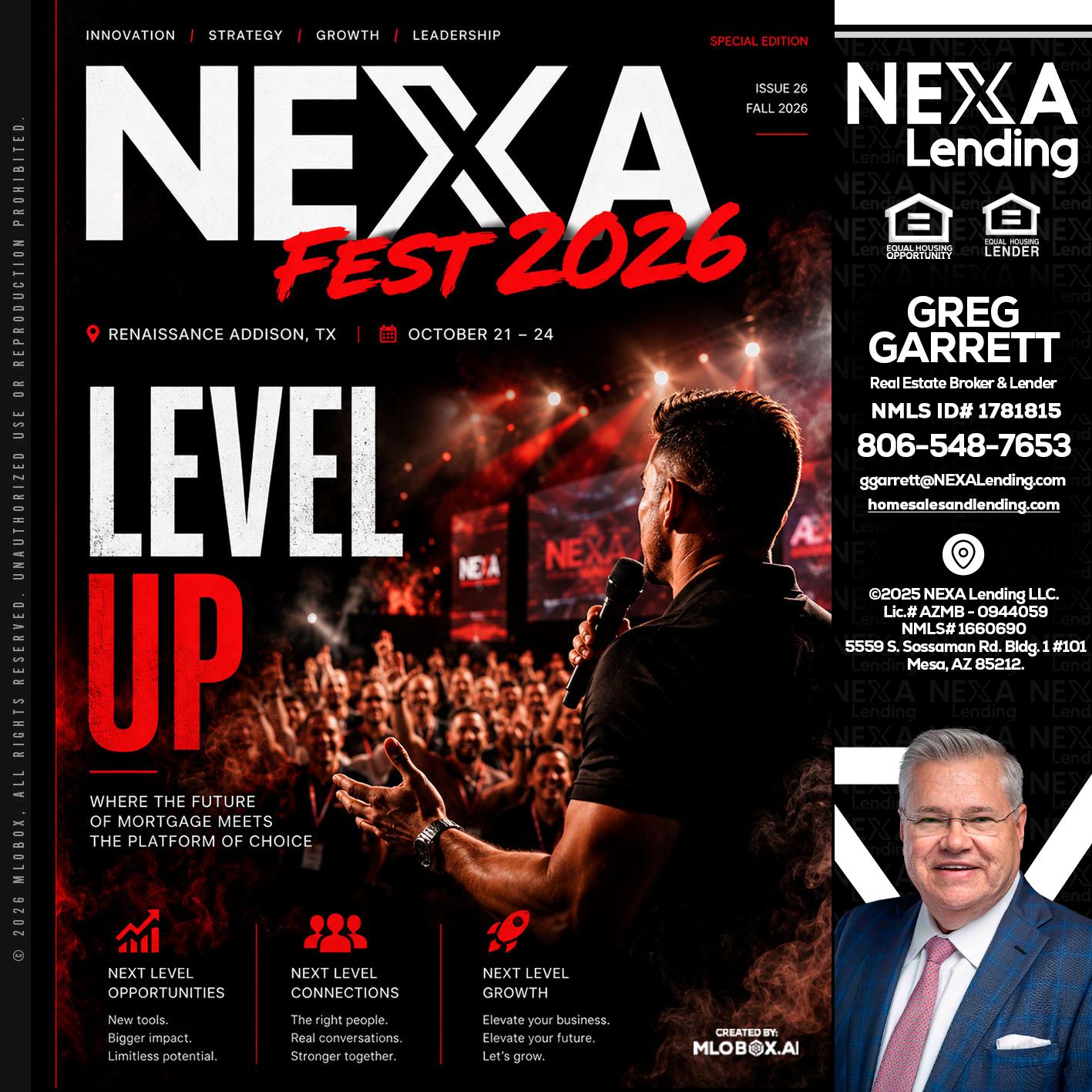 NEXA FEST 2026 - Greg Garrett -Real Estate Broker & Lender