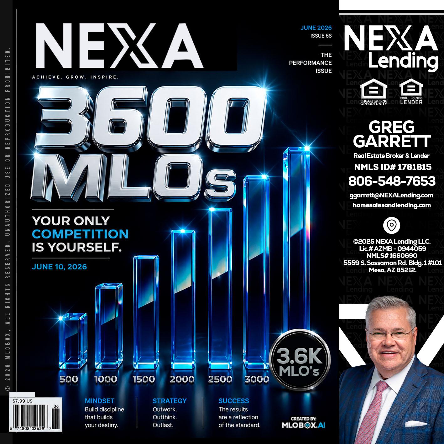 3600 MLOs - Greg Garrett -Real Estate Broker & Lender