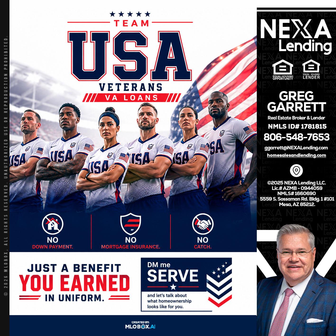 USA TEAM - Greg Garrett -Real Estate Broker & Lender