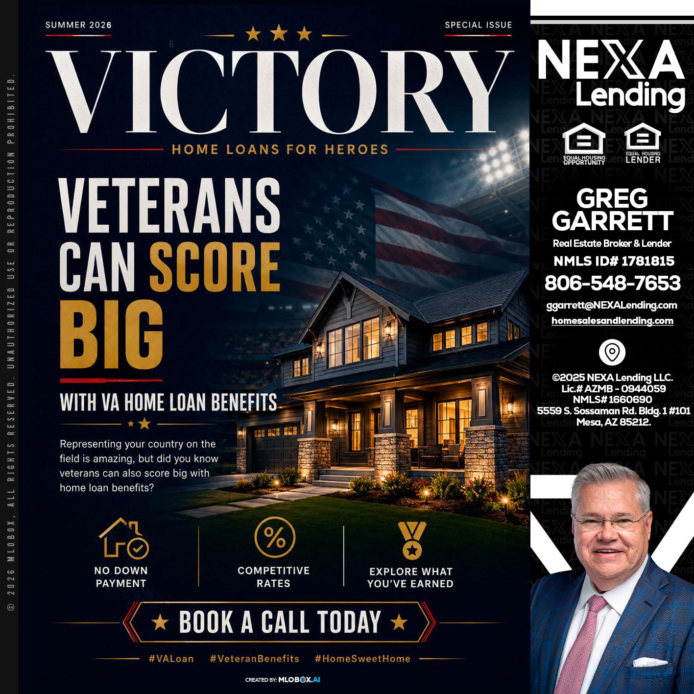 VICTORY - Greg Garrett -Real Estate Broker & Lender