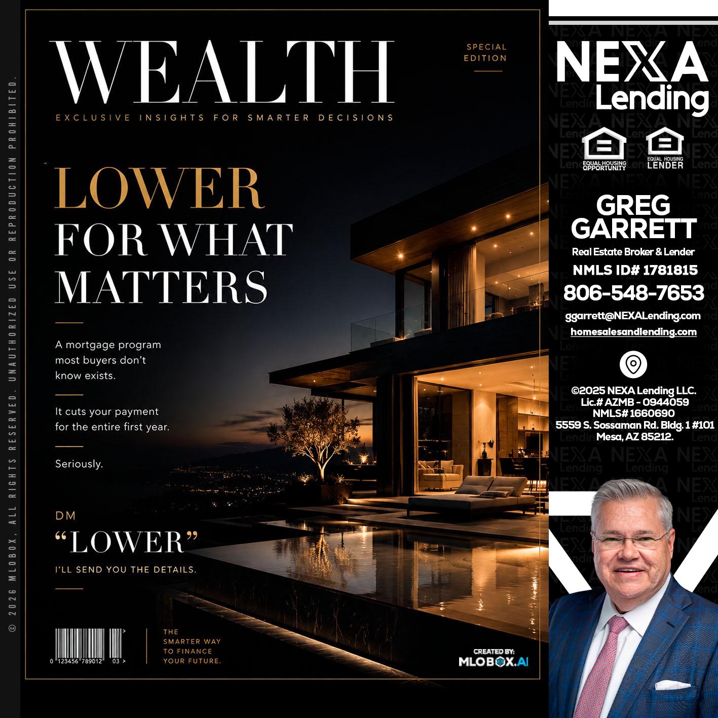 WEALTH - Greg Garrett -Real Estate Broker & Lender