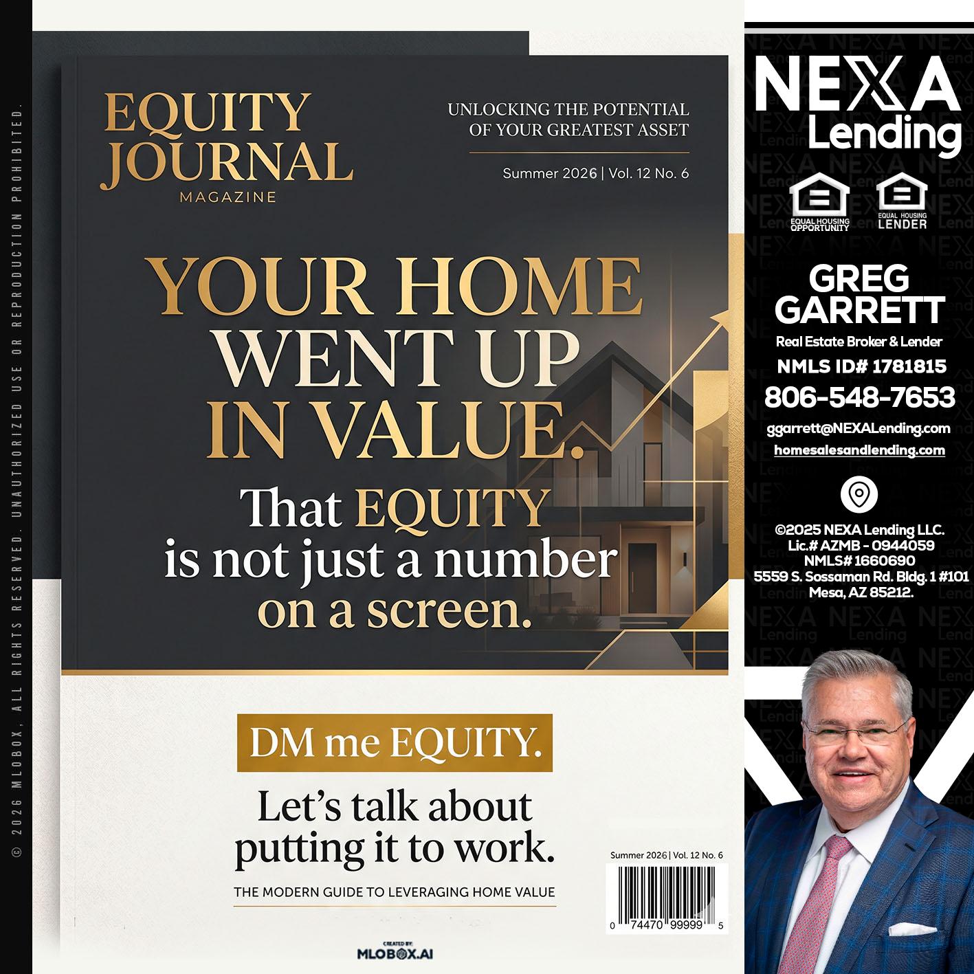 YOUR HOME - Greg Garrett -Real Estate Broker & Lender