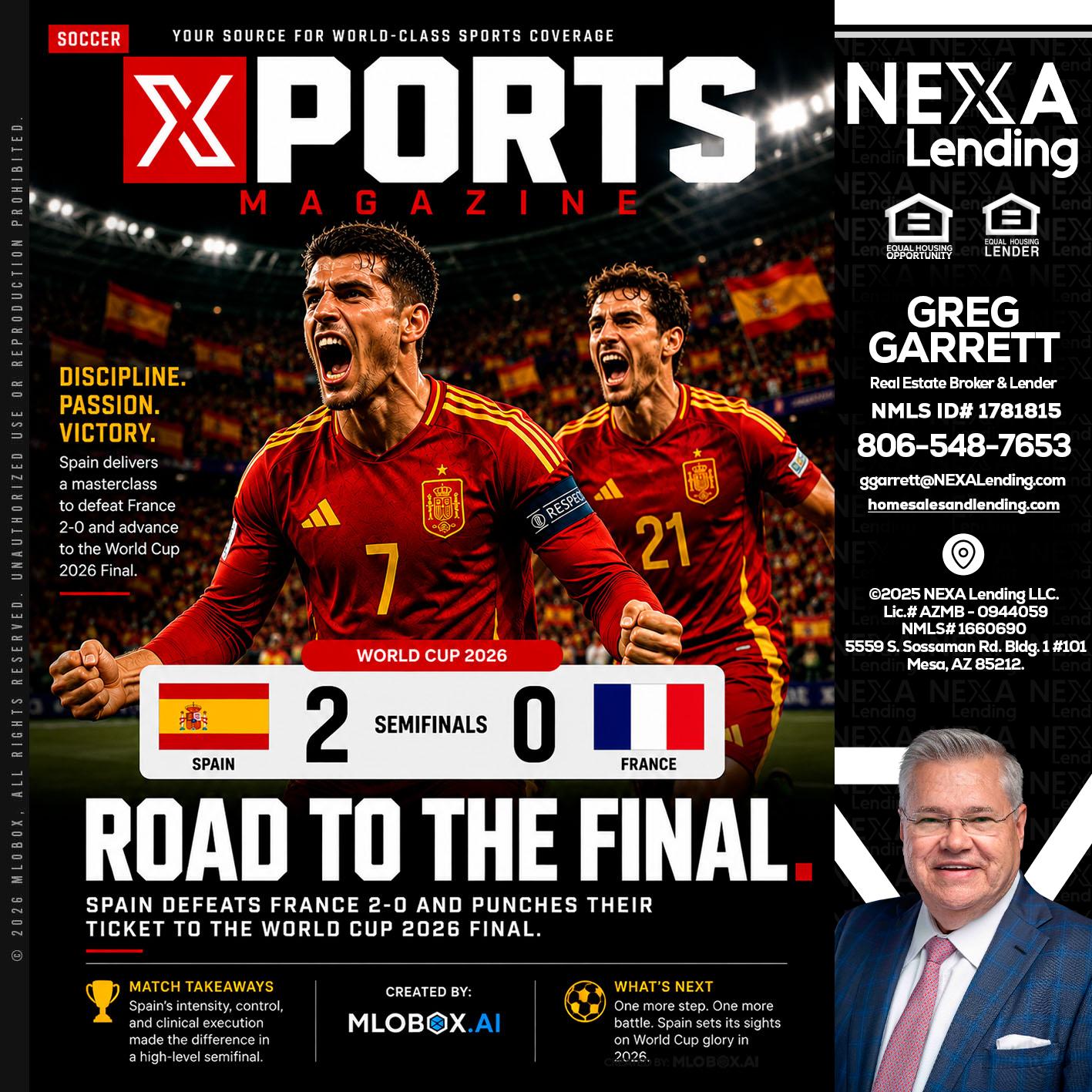 XPORTS WORLD CUP 2026 - Greg Garrett -Real Estate Broker & Lender