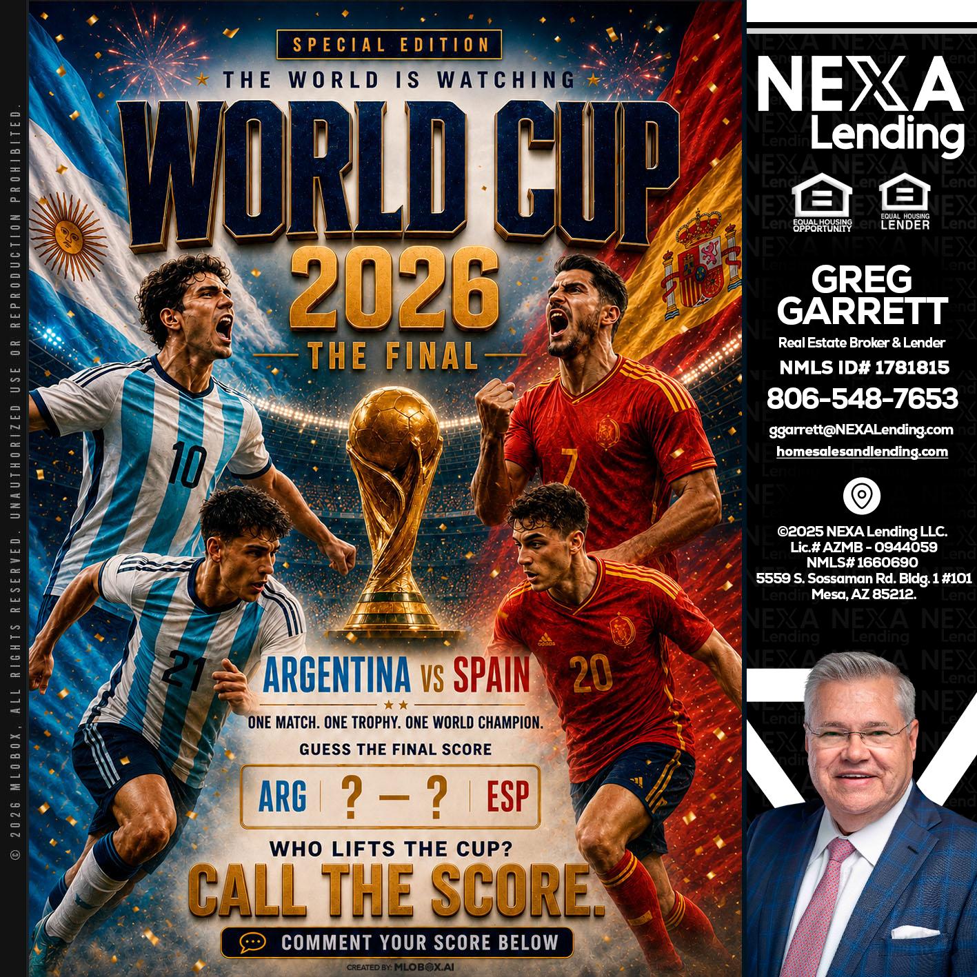 World Cup 2026 finals - Greg Garrett -Real Estate Broker & Lender